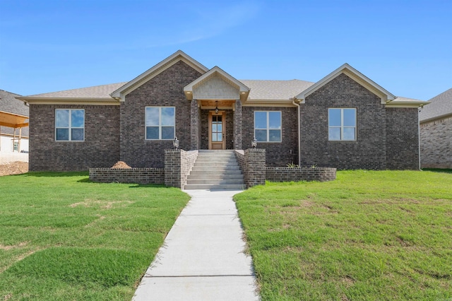 10114 Hidden Cir, Sherwood, AR 72120 - single story home with a front yard and brick siding