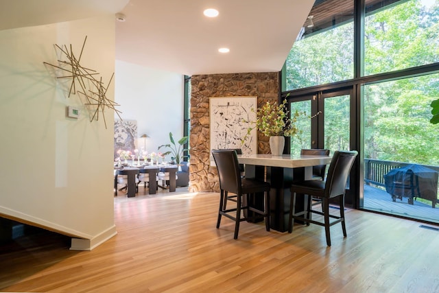 10119 Garrison Rd, Little Rock, AR 72223 - dining room with light wood finished floors, plenty of natural light, recessed lighting, and french doors