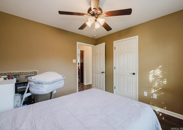3961 Mountaincrest Cir, Alexander, AR 72002 - bedroom featuring a ceiling fan and baseboards