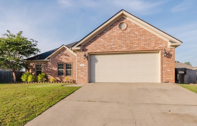 3961 Mountaincrest Cir, Alexander, AR 72002 - view of front of house featuring brick siding, concrete driveway, and a garage