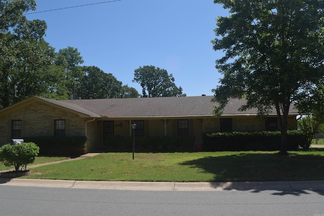 206 Beaconsfield Rd, Sherwood, AR 72120 - single story home with a front yard and brick siding