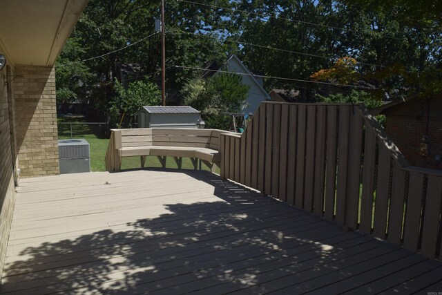 206 Beaconsfield Rd, Sherwood, AR 72120 - deck featuring central air condition unit