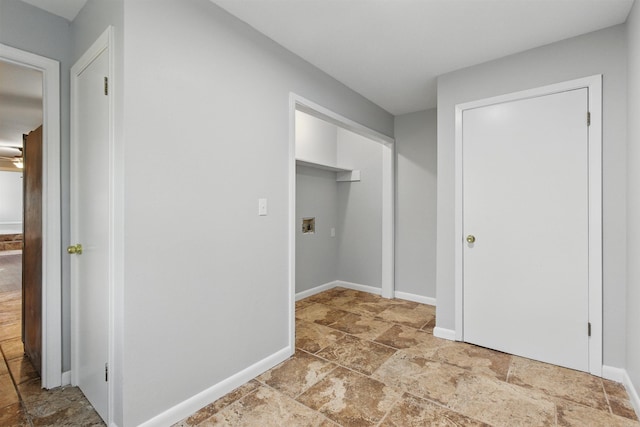 10626 Pineview Dr, Mabelvale, AR 72103 - laundry room with stone finish floors and baseboards