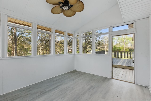 10626 Pineview Dr, Mabelvale, AR 72103 - unfurnished sunroom featuring plenty of natural light, wood finished floors, and lofted ceiling