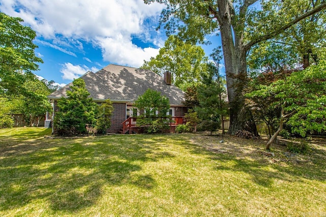 36 Brentwood Cv, Cabot, AR 72023 - view of grassy yard with a wooden deck