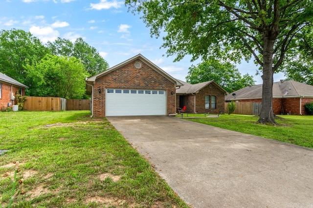 2130 Maplewood Dr, Conway, AR 73034 - ranch-style house featuring a garage, brick siding, and concrete driveway