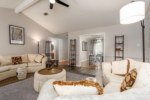 2130 Maplewood Dr, Conway, AR 73034 - living room featuring wood finished floors, ceiling fan, and baseboards