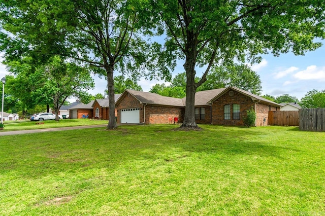 2130 Maplewood Dr, Conway, AR 73034 - ranch-style home with an attached garage, brick siding, and asphalt driveway