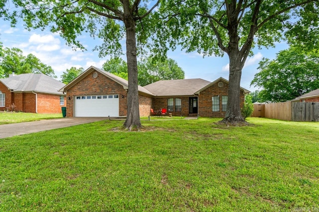 2130 Maplewood Dr, Conway, AR 73034 - ranch-style house with brick siding, a garage, and concrete driveway