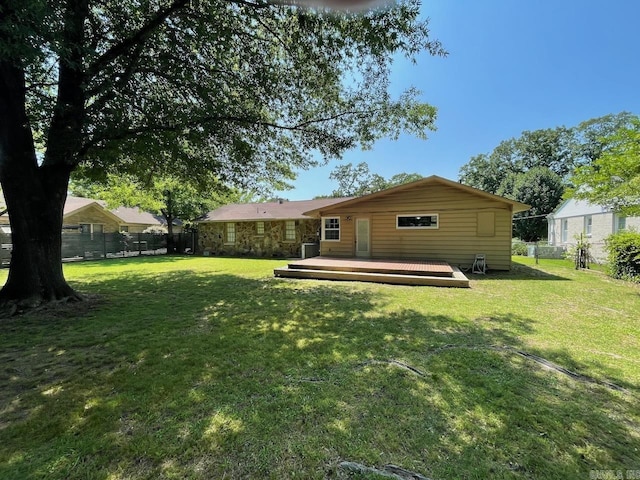 3804 Ridge Rd, North Little Rock, AR 72116 - back of house with a wooden deck