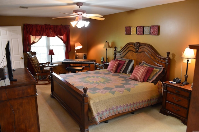 1005 Georgia Ridge Rd, Searcy, AR 72143 - bedroom with carpet and a ceiling fan