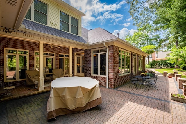 18 Chenal Cir, Little Rock, AR 72223 - view of patio featuring french doors