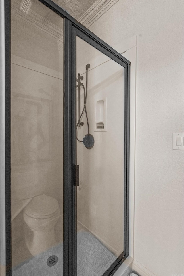 130 Grand Isle Dr Unit 1D, Hot Springs, AR 71913 - bathroom featuring a stall shower and toilet