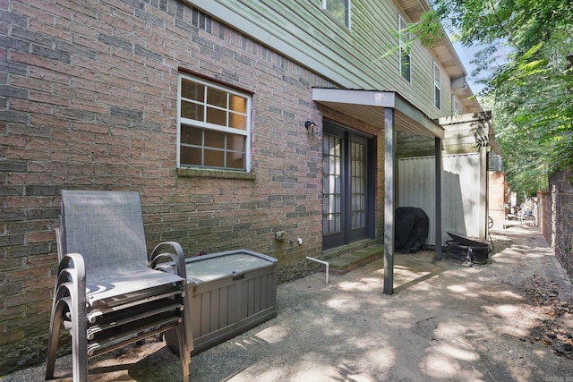 7106 Ohio St Unit 6, Little Rock, AR 72207 - view of patio with french doors
