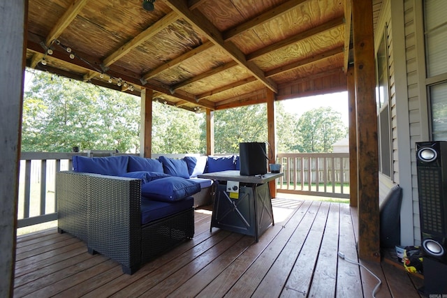deck featuring an outdoor hangout area