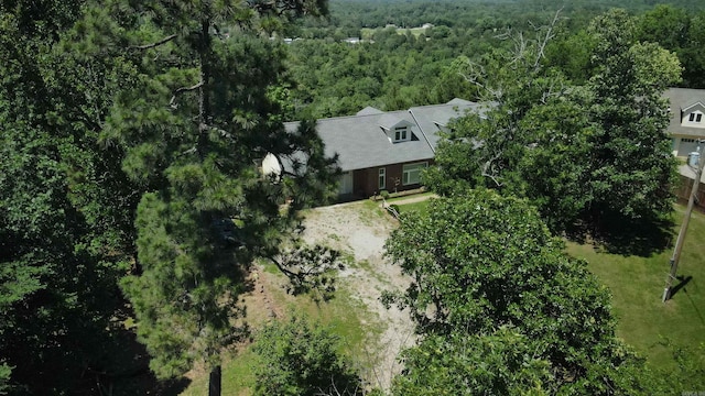 157 E Hawkview Pl, Royal, AR 71968 - aerial overview of property's location with a forest