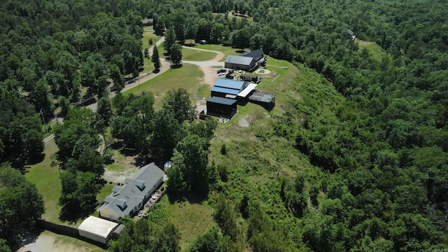 157 E Hawkview Pl, Royal, AR 71968 - aerial view of property and surrounding area with a heavily wooded area