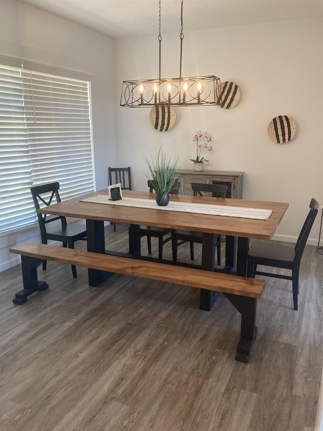 157 E Hawkview Pl, Royal, AR 71968 - dining room featuring baseboards and wood finished floors