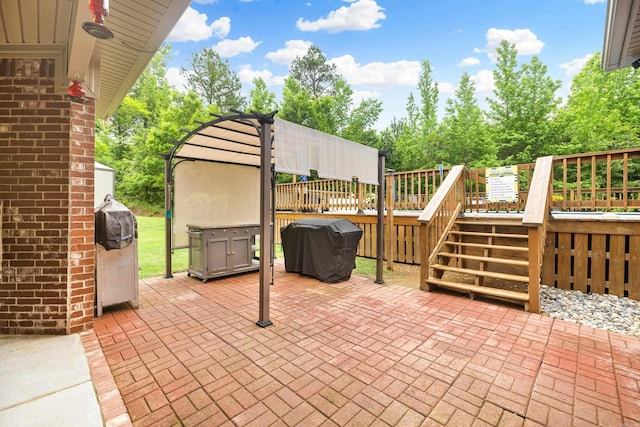 3891 Harrison Rd, Benton, AR 72019 - view of patio featuring a wooden deck