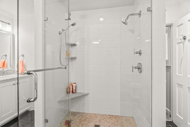 5412 S Grandview St, Little Rock, AR 72207 - bathroom featuring a shower stall and vanity