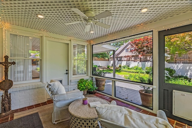 5412 S Grandview St, Little Rock, AR 72207 - sunroom / solarium with ceiling fan and plenty of natural light