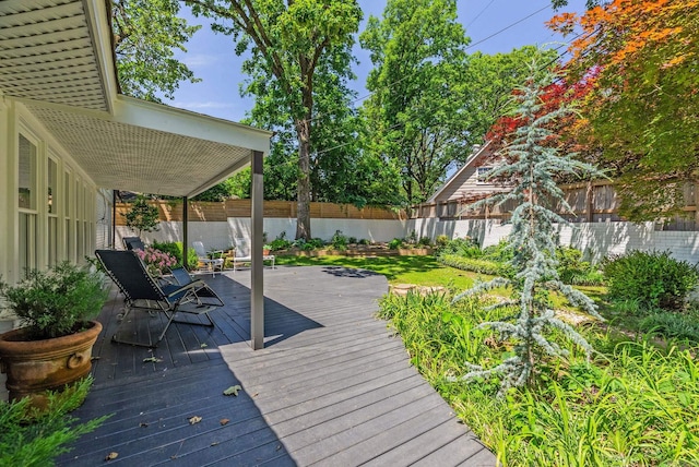 5412 S Grandview St, Little Rock, AR 72207 - wooden deck with a fenced backyard