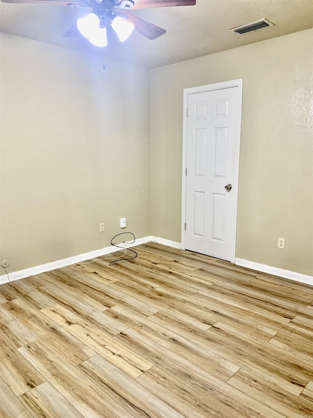 5405 Dreher Ln, Little Rock, AR 72209 - empty room featuring a ceiling fan, baseboards, and wood finished floors