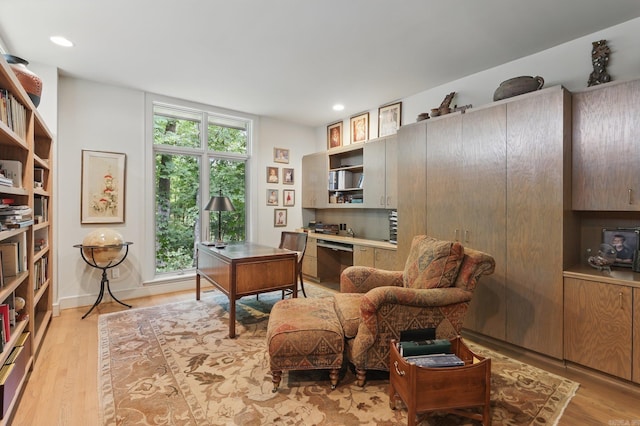 8 River View Pt, Little Rock, AR 72227 - home office with light wood-style floors and recessed lighting