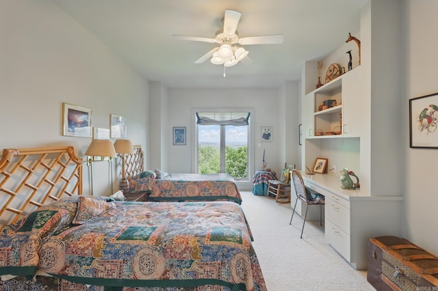 8 River View Pt, Little Rock, AR 72227 - carpeted bedroom with a ceiling fan and an office area