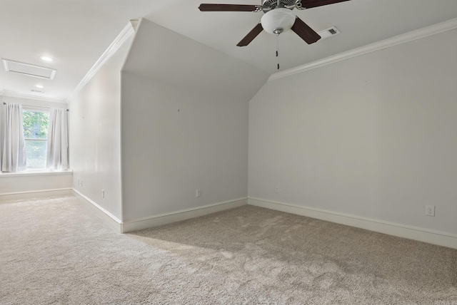 5400 Montgomery Rd, Little Rock, AR 72223 - additional living space with carpet, baseboards, attic access, ceiling fan, and recessed lighting