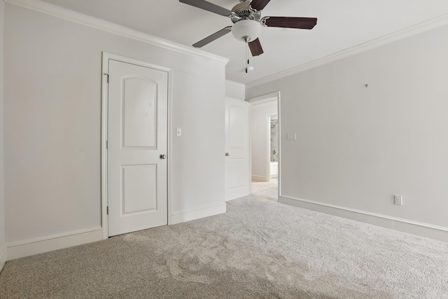 5400 Montgomery Rd, Little Rock, AR 72223 - empty room with carpet, crown molding, ceiling fan, and baseboards