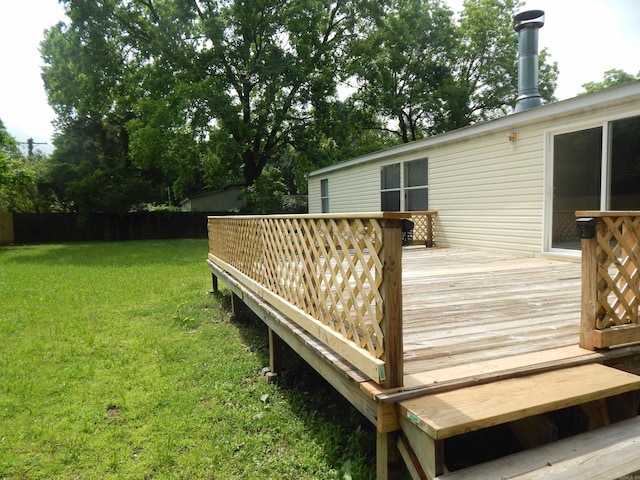 505 Main, West Point, AR 72178 - deck featuring a lawn