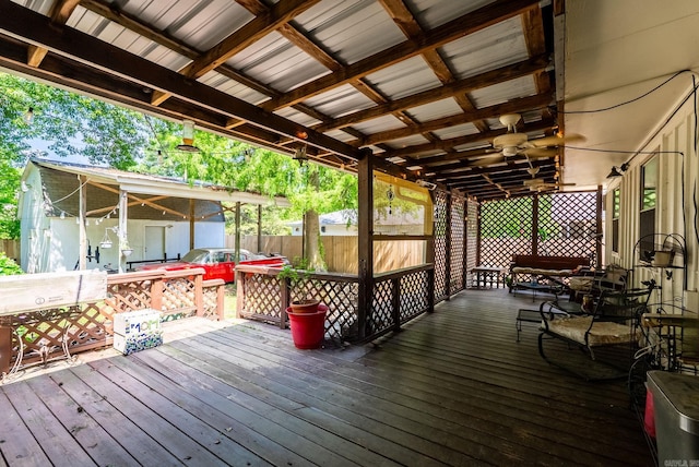 7110 Forest Dale Dr, North Little Rock, AR 72118 - wooden terrace featuring an outdoor structure