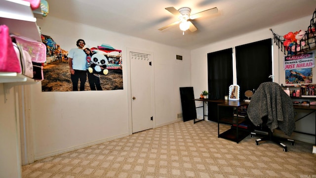 1107 Janssen Ave, Mena, AR 71953 - carpeted office featuring ceiling fan and baseboards
