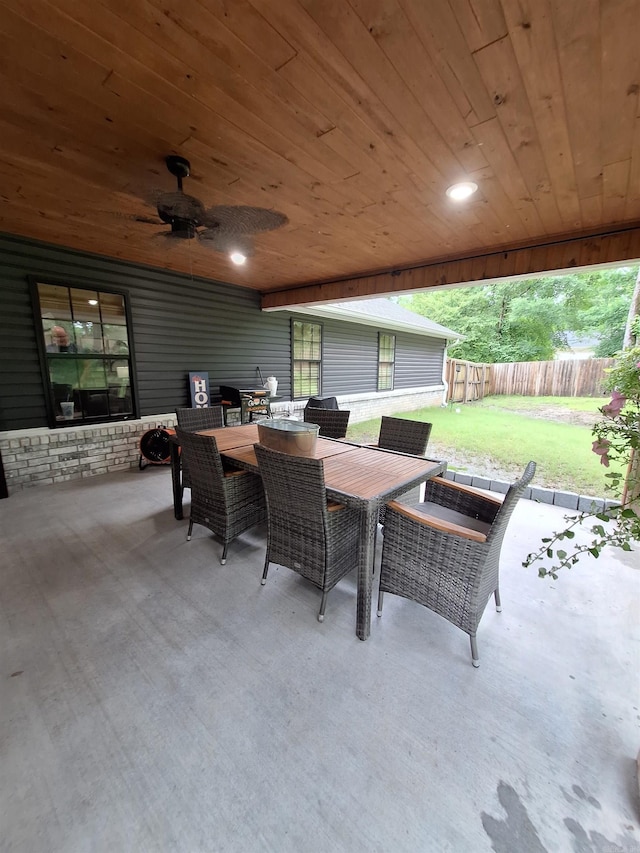 4401 Wagon Trace Cv, White Hall, AR 71602 - view of patio / terrace featuring outdoor dining space and a ceiling fan