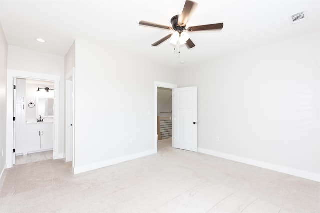 19300 Lake Winona Rd, Paron, AR 72122 - unfurnished bedroom with light colored carpet, a sink, ensuite bath, and baseboards