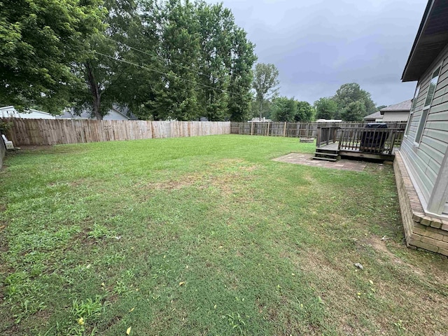 112 Seminole Cir, Austin, AR 72023 - view of yard with a wooden deck