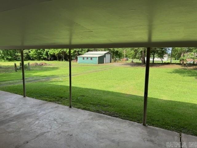 2275 Victory Ln, Conway, AR 72032 - view of green lawn with an outbuilding