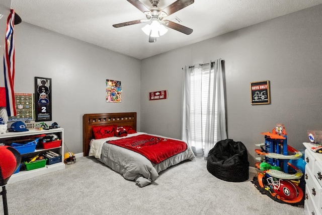 3720 Mcconnell Dr, Conway, AR 72034 - bedroom with carpet flooring, a ceiling fan, and baseboards
