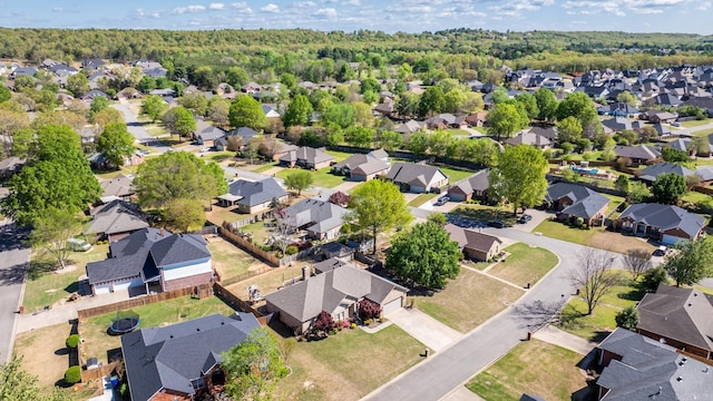 3720 Mcconnell Dr, Conway, AR 72034 - aerial perspective of suburban area featuring a forest