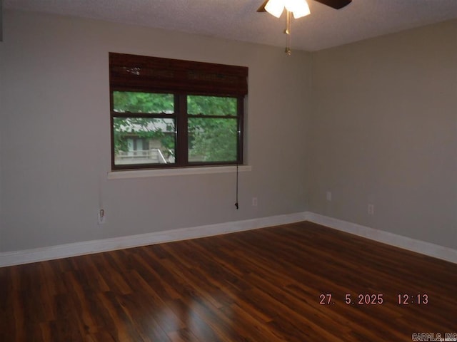 109 Indian Hls Unit C10, Hot Springs, AR 71913 - empty room with a ceiling fan, wood finished floors, and baseboards