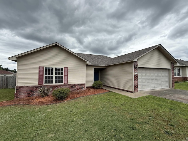 406 Apricot St, Austin, AR 72007 - single story home with brick siding, a garage, and driveway