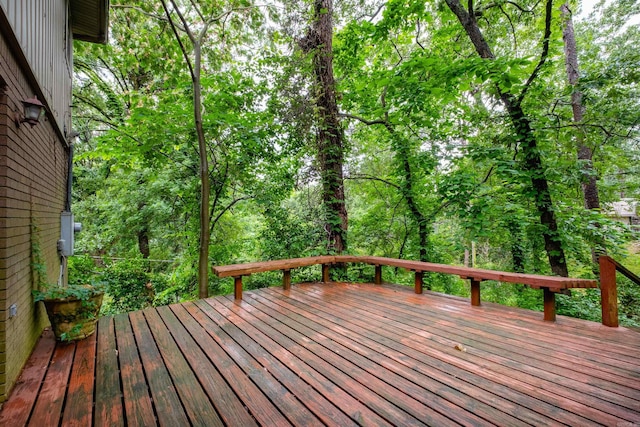 3400 Millbrook Rd, Little Rock, AR 72227 - deck with a wooded view