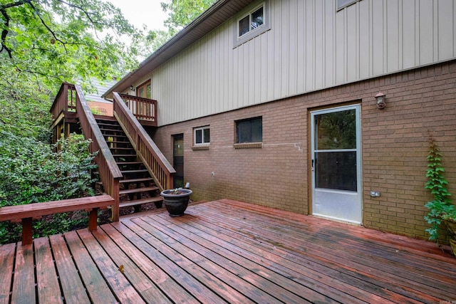 3400 Millbrook Rd, Little Rock, AR 72227 - wooden terrace with stairs