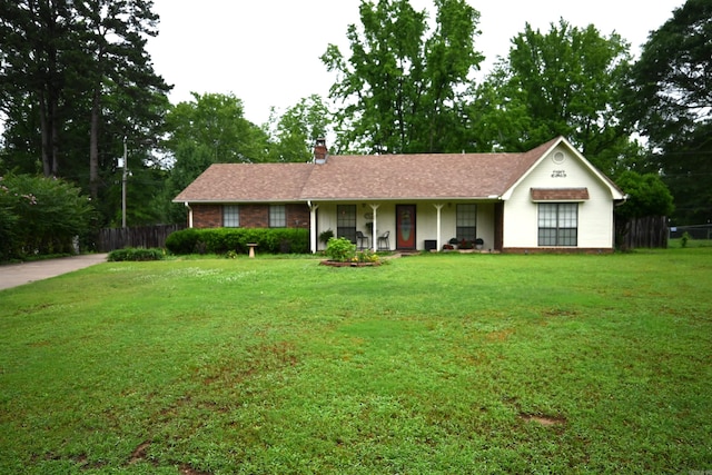 20 Ridgeway Dr, Sheridan, AR 72150 - single story home featuring covered porch and a chimney