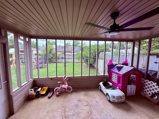 7 Butterfly Dr, Sherwood, AR 72120 - sunroom / solarium with ceiling fan