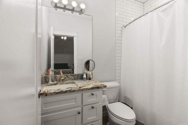 1 Park St Unit A & B, Mayflower, AR 72106 - full bathroom featuring vanity, toilet, and a shower with shower curtain