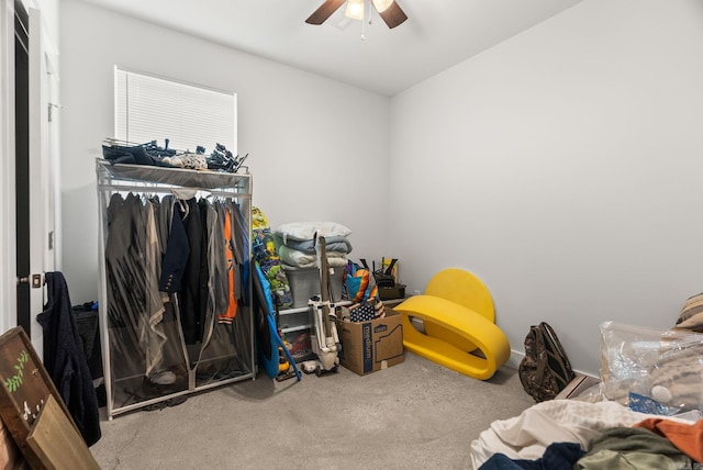 1 Park St Unit A & B, Mayflower, AR 72106 - walk in closet featuring a ceiling fan and carpet flooring