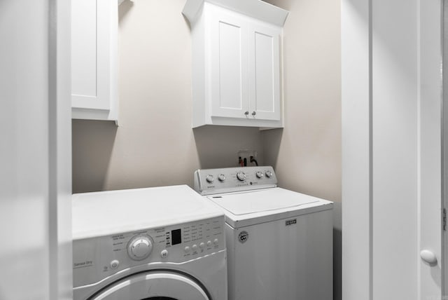 1 Park St Unit A & B, Mayflower, AR 72106 - laundry area featuring separate washer and dryer and cabinet space