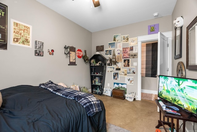 1 Park St Unit A & B, Mayflower, AR 72106 - bedroom with carpet flooring, baseboards, and a ceiling fan